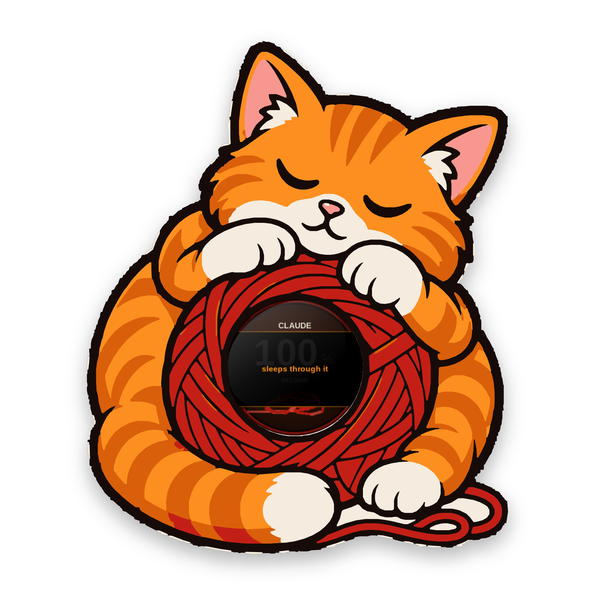 Griftmeter Cat with a line of snark on screen