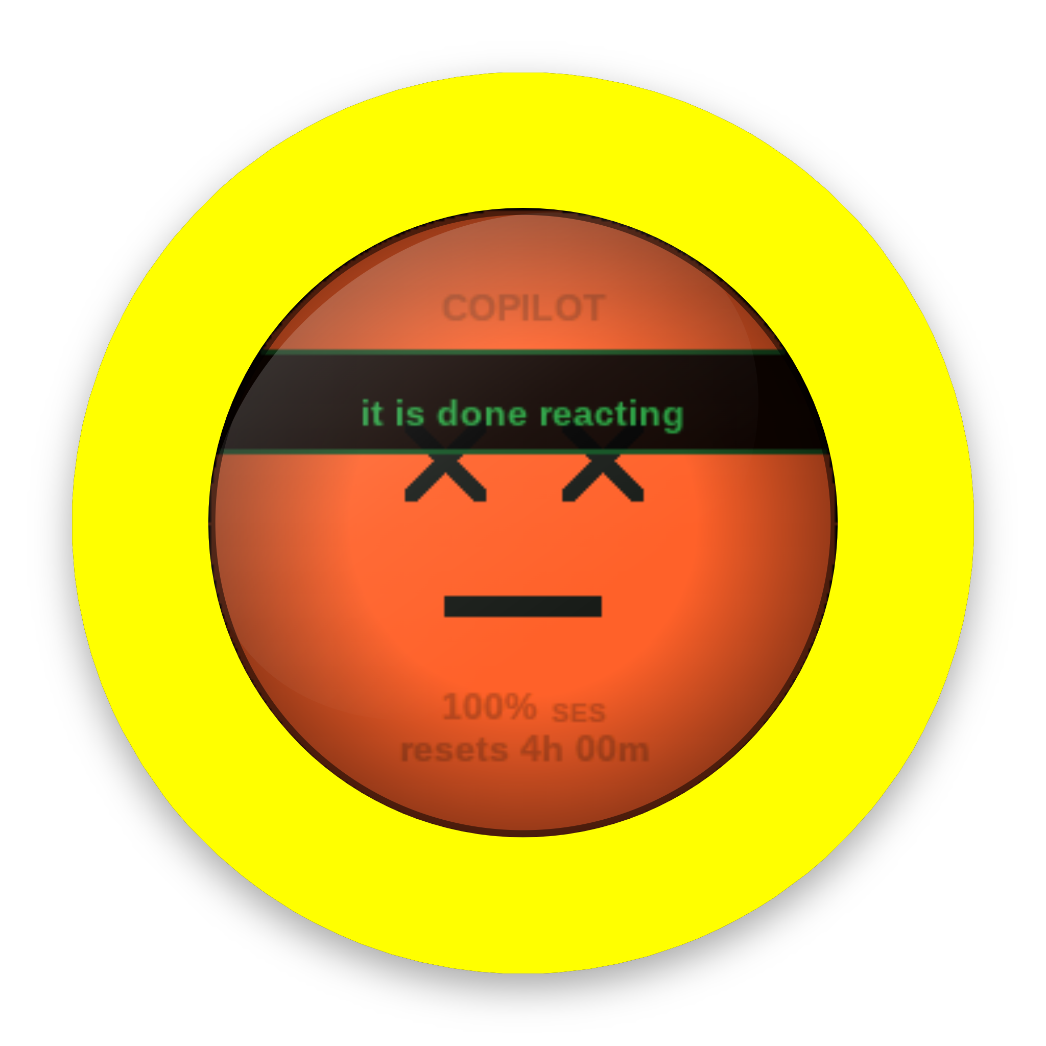 Griftmeter Emoji with a line of snark on screen